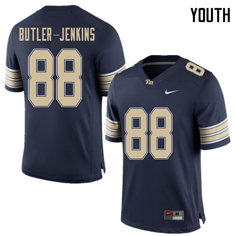 Youth #88 Dontavius Butler-Jenkins Pittsburgh Panthers College Football Jerseys Sale-Home Blue